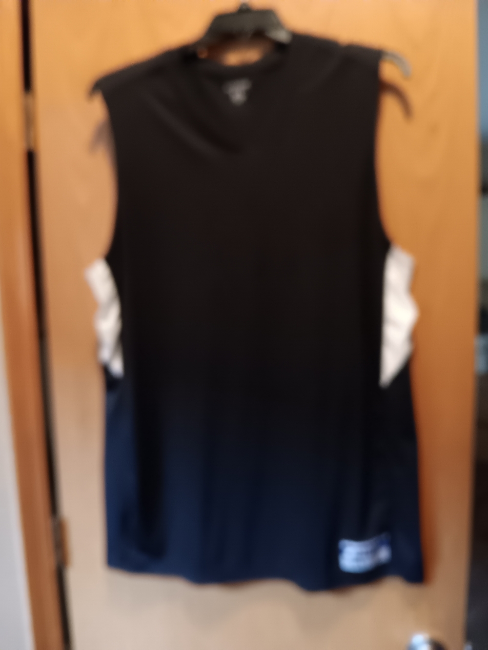 Mens Size XL, Champs Sport Black Muscle Tee with White Side Panels